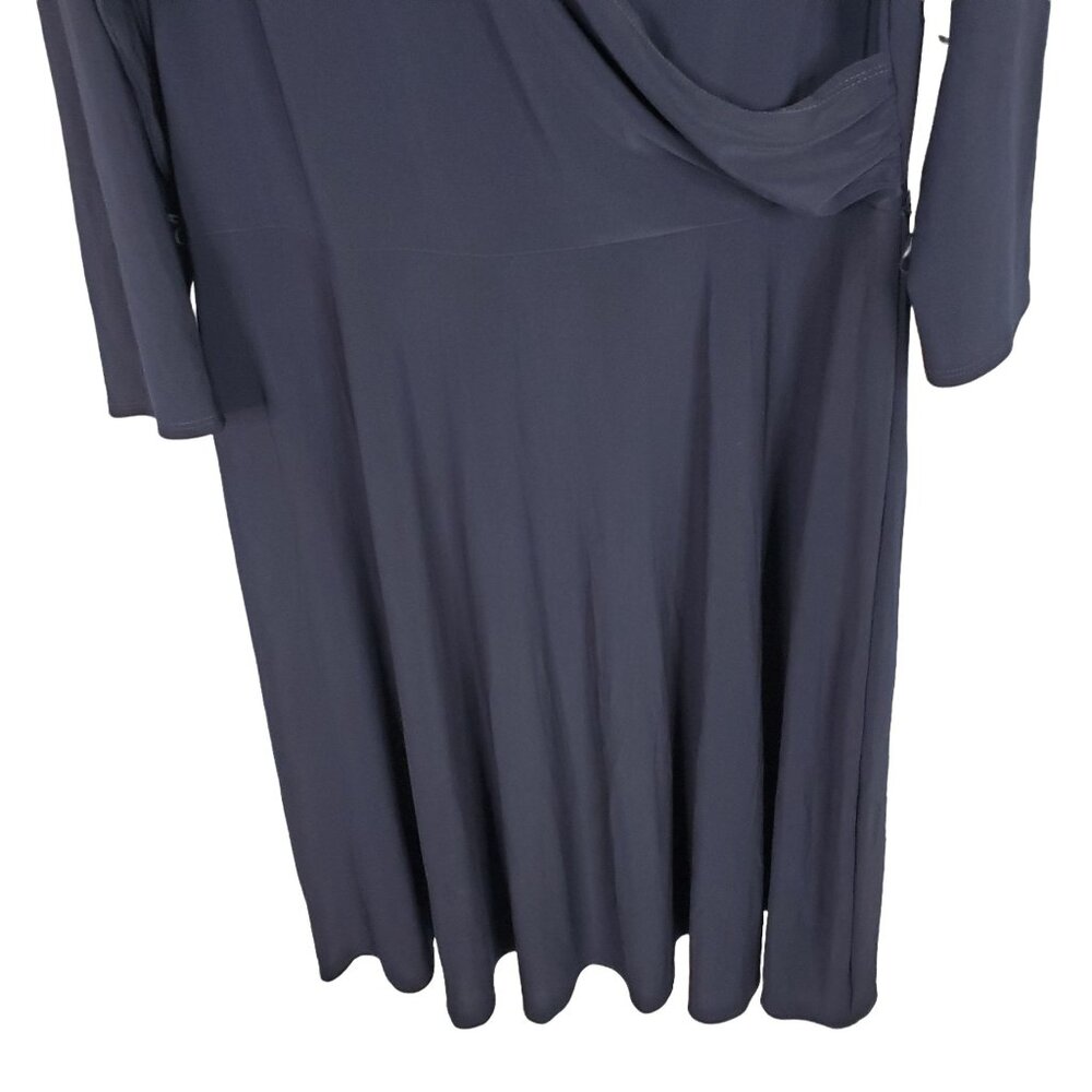 Chaps NWT Size XL Dress V-neck Surplice Liquid Jersey Palm Beach Belt Full Hem - Picture 7 of 10